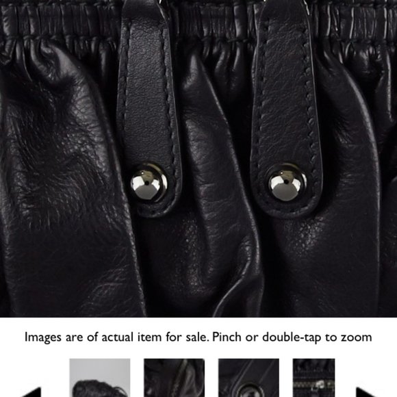 Gucci Genuine  Black Leather Bag Almost New - Picture 7 of 14